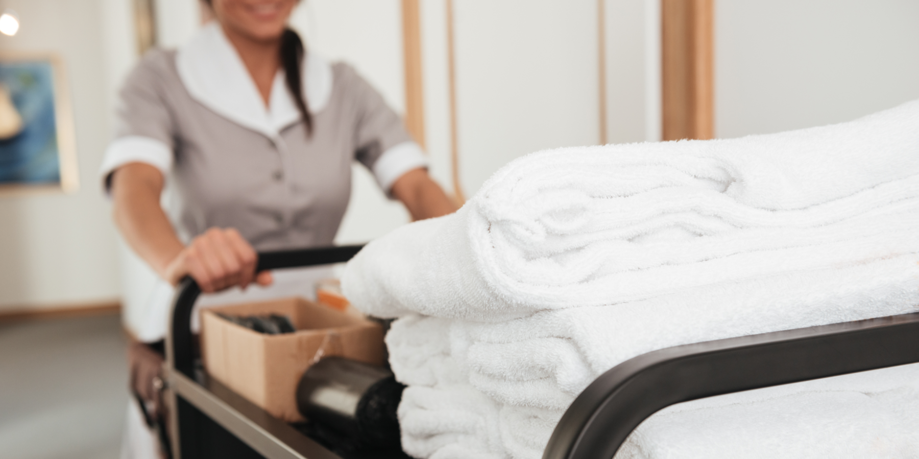 Hotel Laundry Cart Being Pushed 1800X900